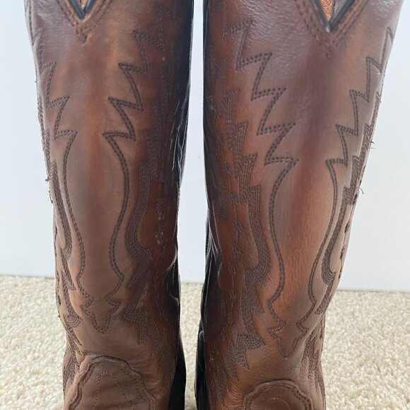Men\'s NOCONA Brown Leather 8 EE Western Cowboy Dress Boot Point Toe main image 5